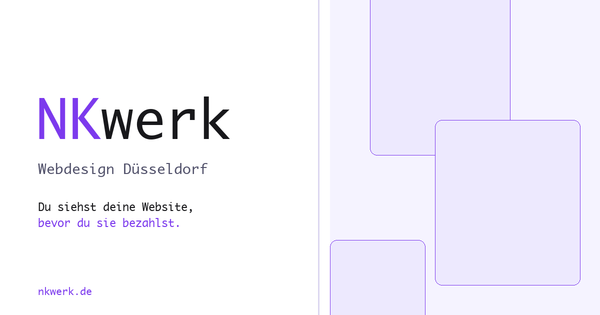 NKwerk – Webdesign Düsseldorf. Professionelle Websites für lokale Unternehmen.
